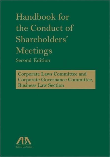 Handbook for the Conduct of Shareholders' Meetings, Mixed media product Book