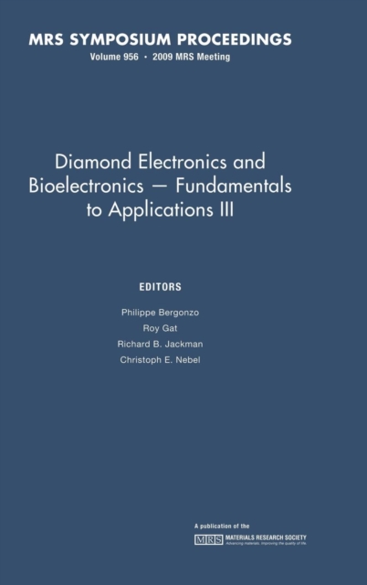 Diamond Electronics and Bioelectronics - Fundamentals to Applications III: Volume 1203, Hardback Book
