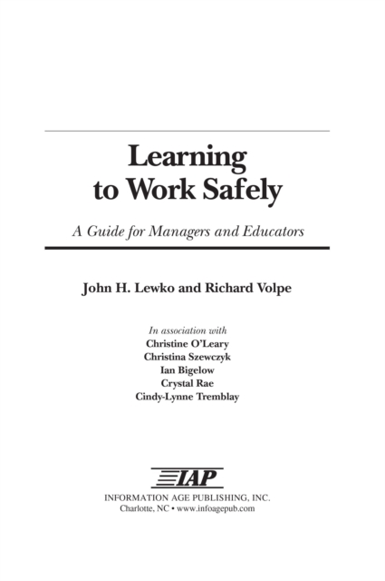 Learning to Work Safely, EPUB eBook