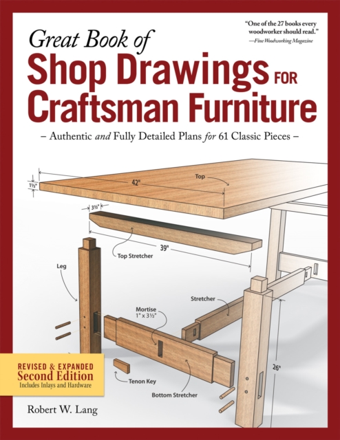 Great Book of Shop Drawings for Craftsman Furniture, Revised & Expanded Second Edition : Authentic and Fully Detailed Plans for 61 Classic Pieces, EPUB eBook