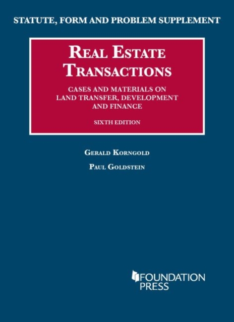 Statute, Form and Problem Supplement to Real Estate Transactions, Paperback / softback Book