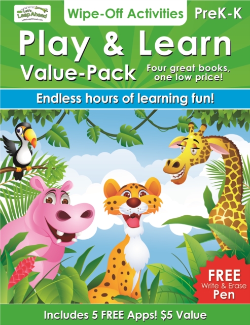 Play & Learn - Value Pack : 4 Wipe-Off Activities Books, Multiple-component retail product Book