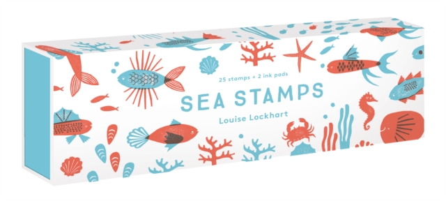 Sea Stamps : 25 stamps + 2 ink pads, Kit Book
