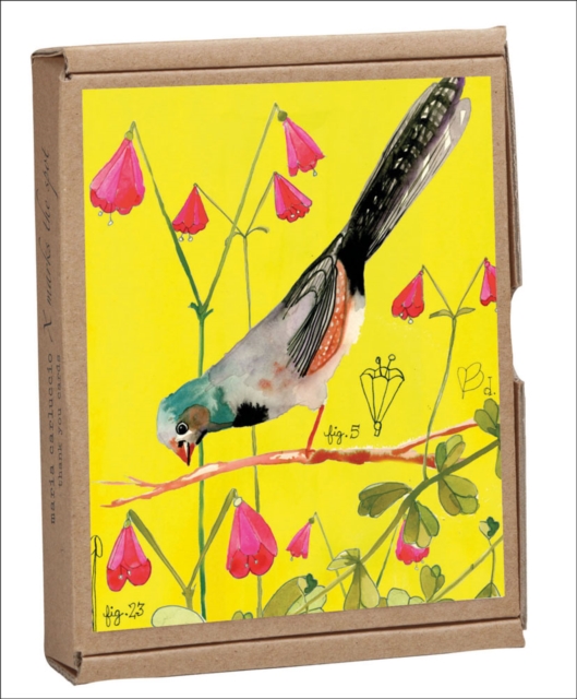 Vintage Birds GreenNotes, Cards Book