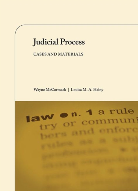 Judicial Process : Cases and Materials, Paperback / softback Book