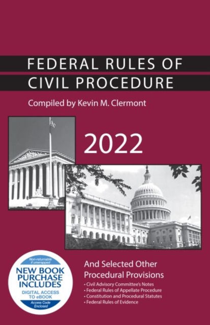 Federal Rules of Civil Procedure and Selected Other Procedural Provisions, 2022, Paperback / softback Book