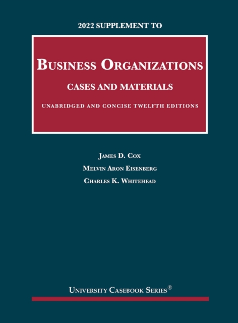2022 Supplement to Business Organizations, Cases and Materials, Unabridged and Concise, Paperback / softback Book