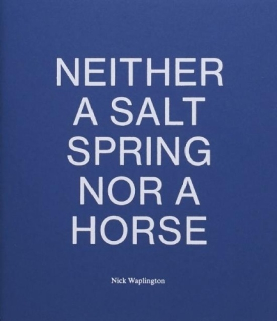 Neither a Salt Spring Nor a Horse, Hardback Book