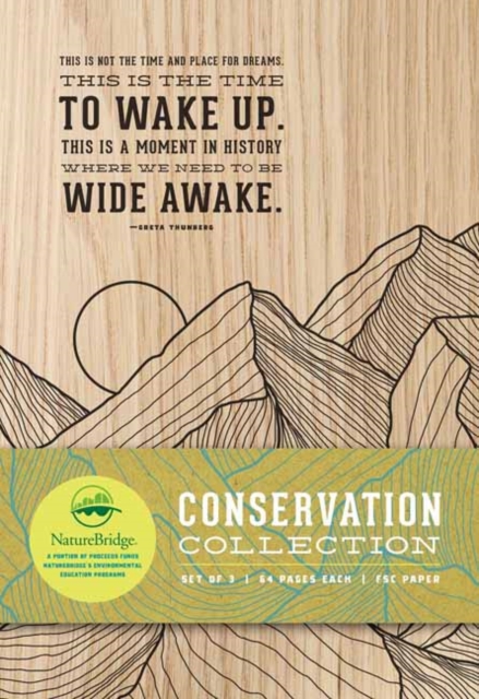 Conservation Sewn Notebook Collection (Set of 3) : Large (Notebook With Quotes, Hiking Journal, Camping Journal Set of 2, Paperback / softback Book