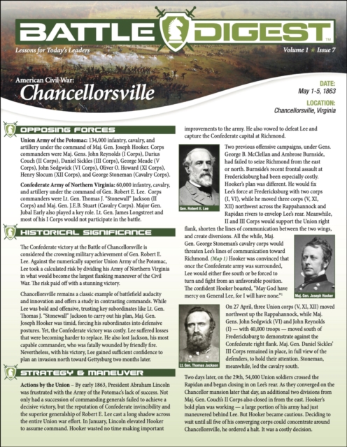 Battle Digest: Chancellorsville, EPUB eBook