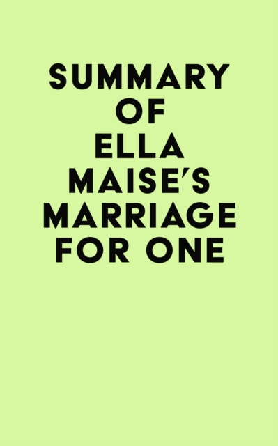 Summary of Ella Maise's Marriage for One, EPUB eBook