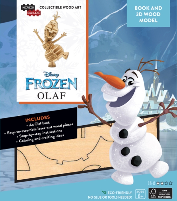 IncrediBuilds: Disney Frozen: Olaf 3D Wood Model and Book, Kit Book