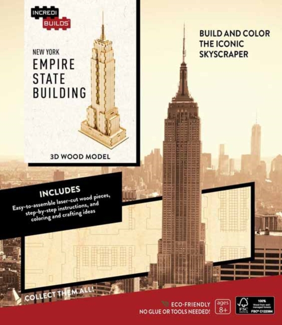 IncrediBuilds: New York: Empire State Building 3D Wood Model, Kit Book