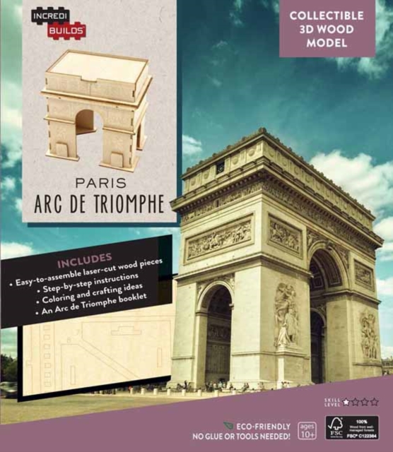 IncrediBuilds: Paris: Arc de Triomphe 3D Wood Model, Kit Book