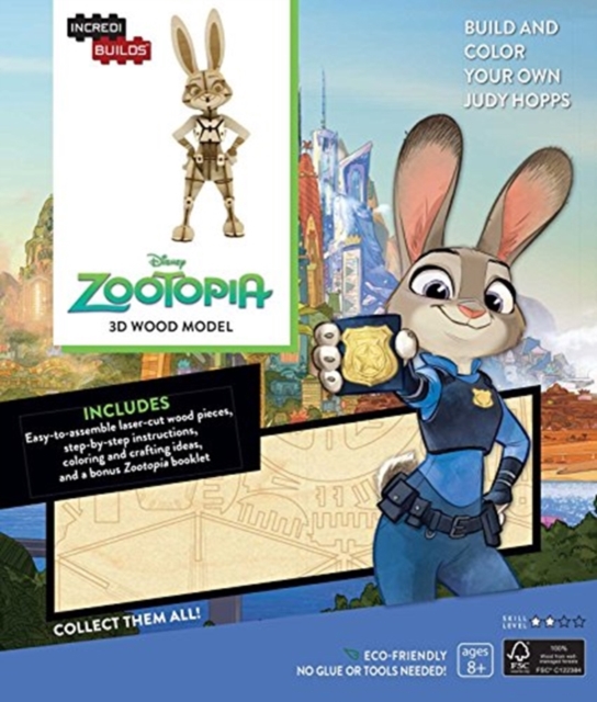 IncrediBuilds: Disney: Zootopia 3D Wood Model, Kit Book