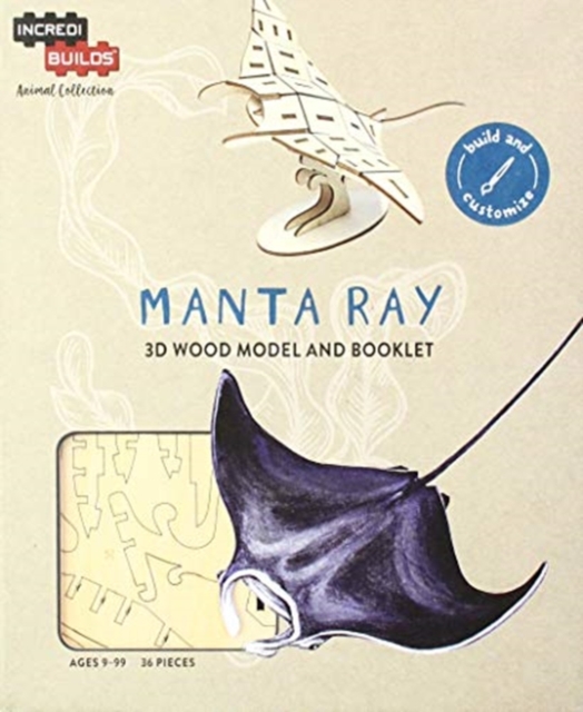 IncrediBuilds Animal Collection: Manta Ray, Kit Book