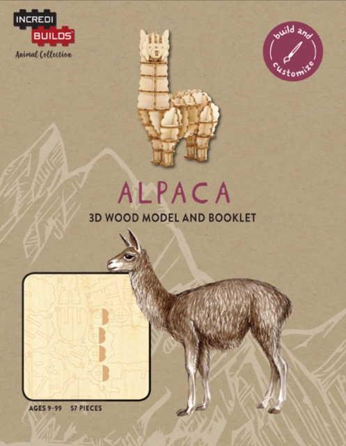 IncrediBuilds Animal Collection: Alpaca, Kit Book