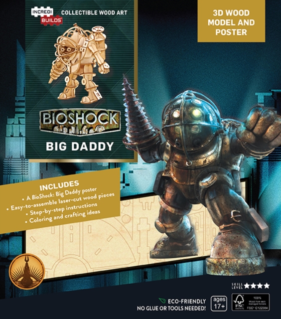 IncrediBuilds: BioShock: Big Daddy 3D Wood Model and Poster, Kit Book