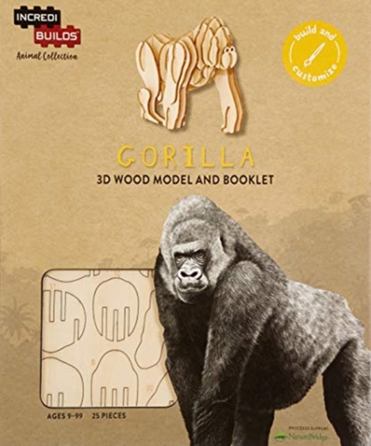 IncrediBuilds Animal Collection: Gorilla, Kit Book