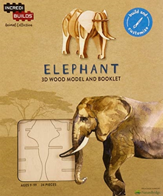 IncrediBuilds Animal Collection: Elephant, Kit Book