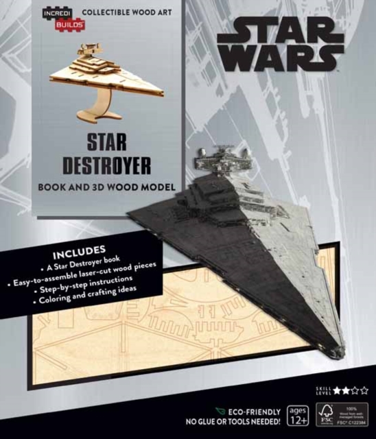 IncrediBuilds: Star Wars: Star Destroyer Book and 3D Wood Model, Kit Book