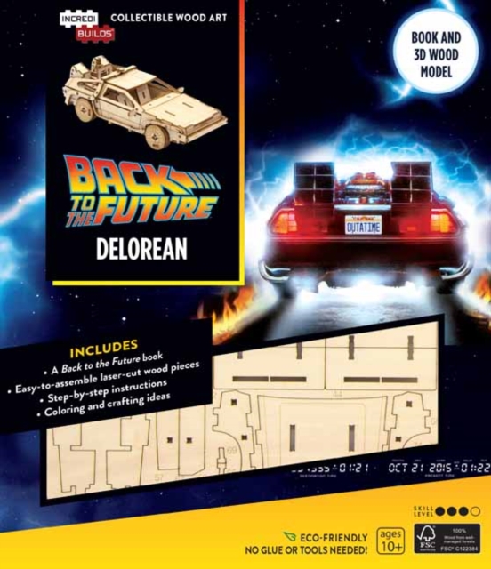 IncrediBuilds: Back to the Future: DeLorean Book and 3D Wood Model, Kit Book
