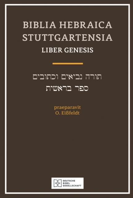 Biblia Hebraica Stuttgartensia Liber Genesis (Softcover), Paperback / softback Book