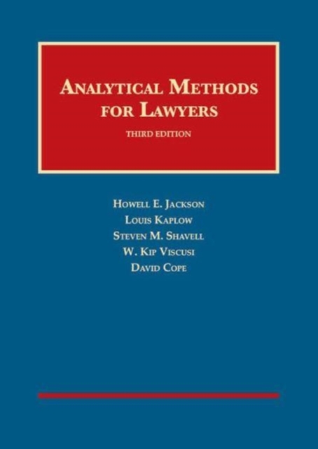 Analytical Methods for Lawyers, Hardback Book