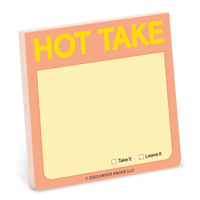 Knock Knock Hot Take Sticky Note, Other printed item Book