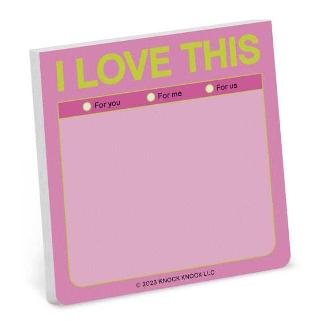 Knock Knock I Love This Sticky Note (Pastel), Other printed item Book