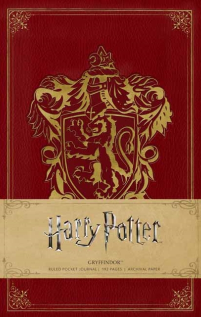 Harry Potter: Gryffindor Ruled Pocket Journal, Hardback Book
