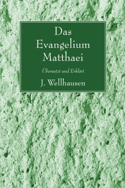 Das Evangelium Matthaei : Ubersetzt und Erklart, PDF eBook