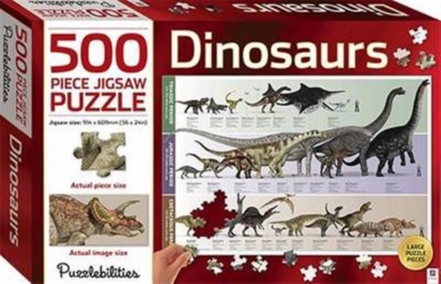 Puzzlebilities Dinosaurs 500 Piece Jigsaw Puzzle, Jigsaw Book