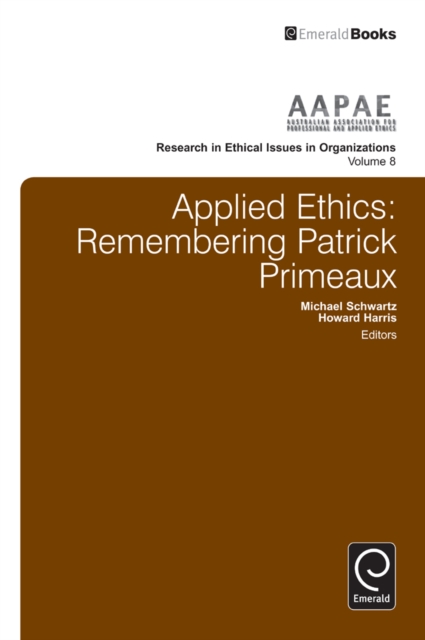 Applied Ethics : Remembering Patrick Primeaux, Hardback Book