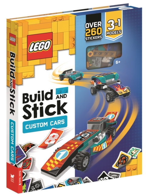 LEGO® Build and Stick: Custom Cars (Includes LEGO® bricks, book and over 260 stickers), Hardback Book