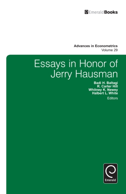 Essays in Honor of Jerry Hausman, Hardback Book