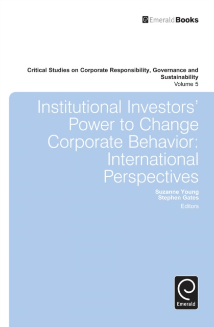 Institutional Investors' Power to Change Corporate Behavior : International Perspectives, EPUB eBook