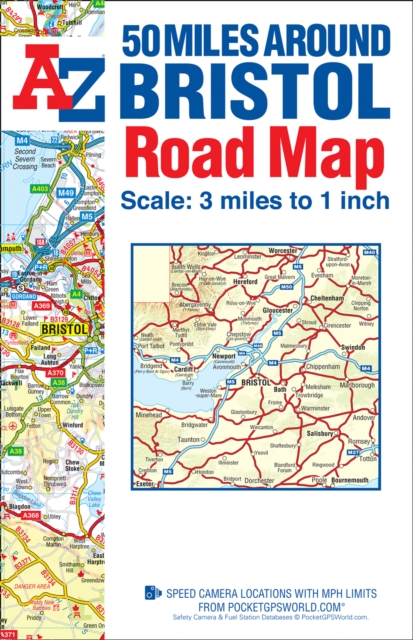 50 Miles around Bristol A-Z Road Map, Sheet map, folded Book