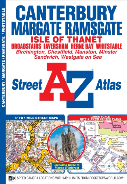 Canterbury, Margate, Ramsgate & Whitstable Street Atlas, Paperback / softback Book