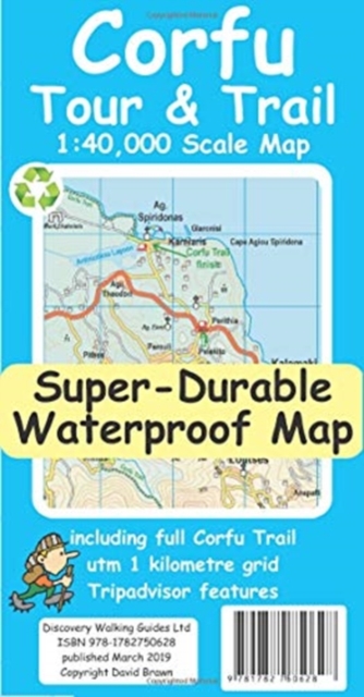 Corfu Tour & Trail Super-Durable Map, Sheet map Book