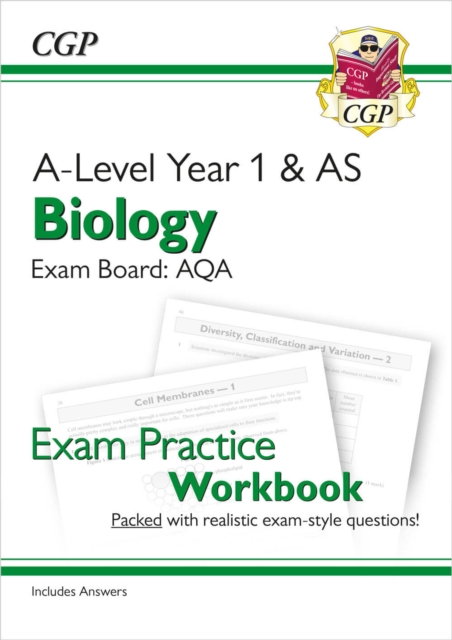A-Level Biology: AQA Year 1 & AS Exam Practice Workbook - includes Answers: for the 2024 and 2025 exams, Paperback / softback Book