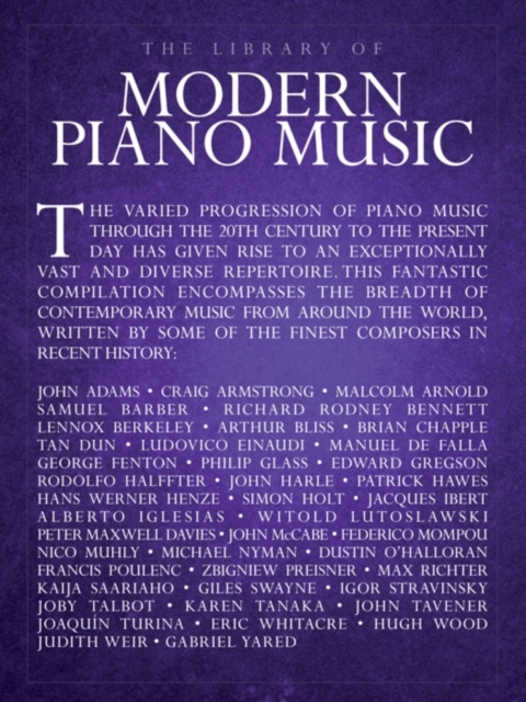 The Library of Modern Piano Music, Book Book