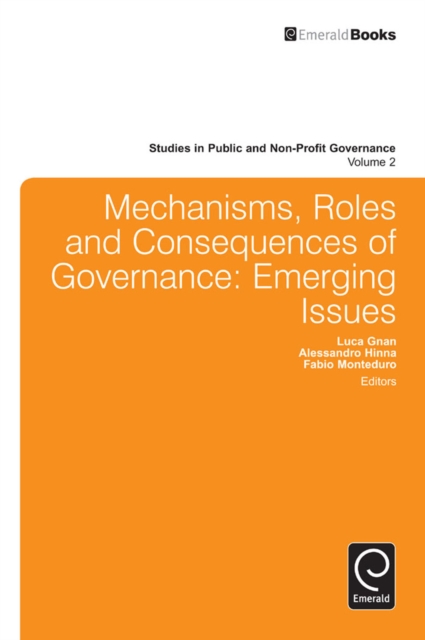 Mechanisms, Roles and Consequences of Governance : Emerging Issues, Hardback Book