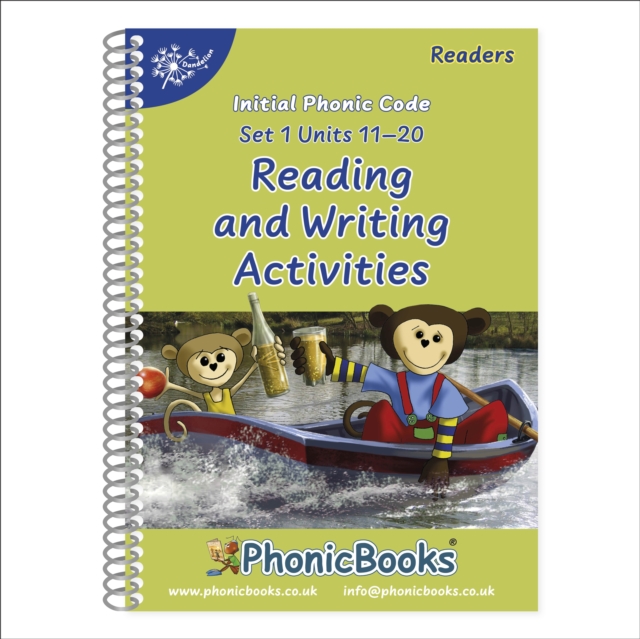 Phonic Books Dandelion Readers Reading and Writing Activities Set 1 Units 11-20 : Consonant digraphs and simple two-syllable words, Spiral bound Book