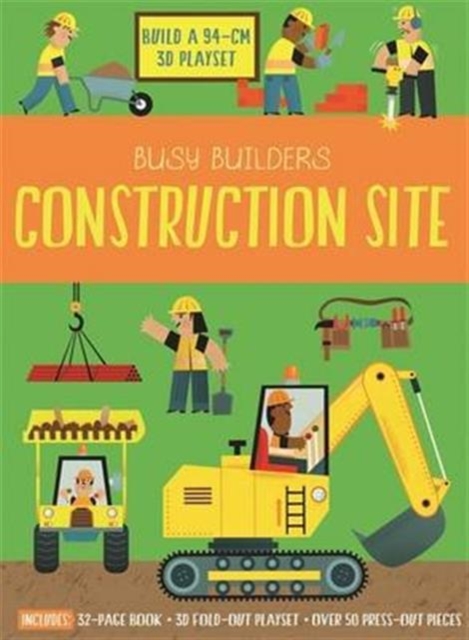 Busy Builders Construction Site, Hardback Book