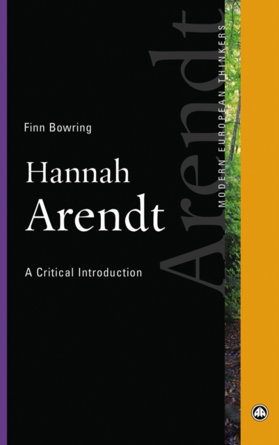 Hannah Arendt : A Critical Introduction, EPUB eBook