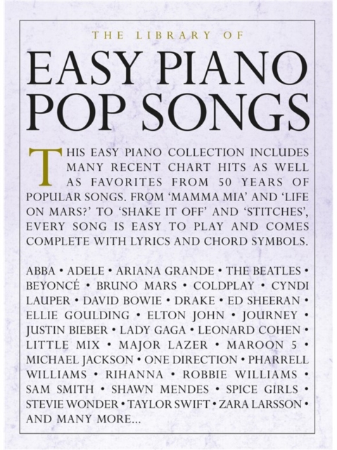 The Library Of Easy Piano Pop Songs, Book Book
