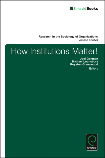 How Institutions Matter!, Multiple-component retail product Book