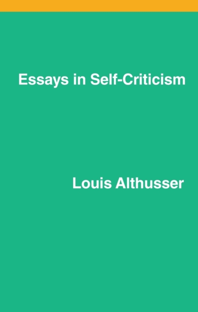 Essays on Self-Criticism, Paperback / softback Book