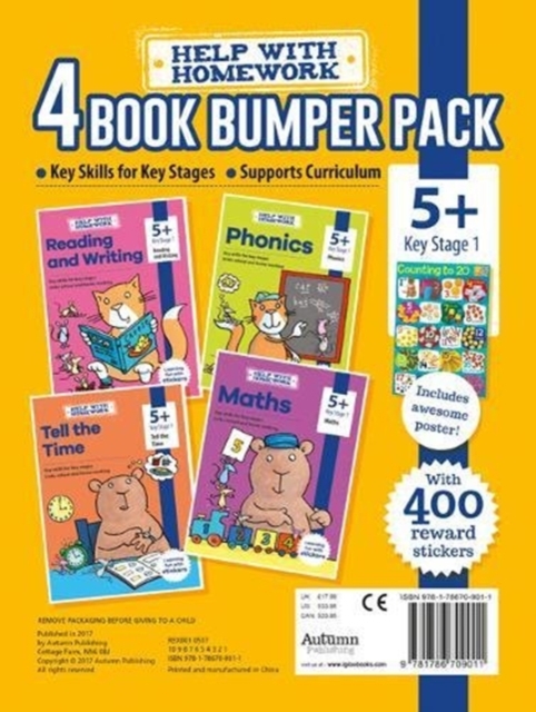 5+ Pack - Maths, Phonics, Reading and Writing & Tell the Time, Paperback / softback Book